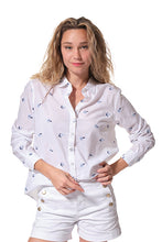 Load image into Gallery viewer, l andina boutique chemise blanc hublot chayma coton