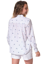 Load image into Gallery viewer, l andina boutique chemise blanc hublot chayma coton