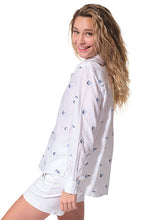 Load image into Gallery viewer, l andina boutique chemise blanc hublot chayma coton
