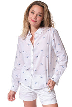 Load image into Gallery viewer, l andina boutique chemise blanc hublot chayma coton