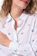 Load image into Gallery viewer, l andina boutique chemise blanc hublot chayma coton