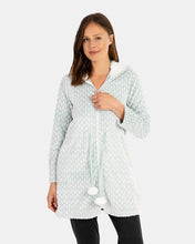 Load image into Gallery viewer, l andina peignoir femme homewear idee cadeau automne hiver confort Peignoir Damme Vert Peignoir Damme Vert