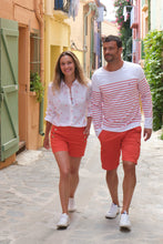 Load image into Gallery viewer, l andina boutique chemise blanc hublot chayma coton
