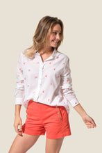 Load image into Gallery viewer, l andina boutique chemise blanc hublot chayma coton