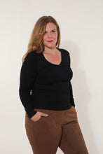 Load image into Gallery viewer, l&#39;andina boutique viscose basic top t shirt grandes tailles automne
