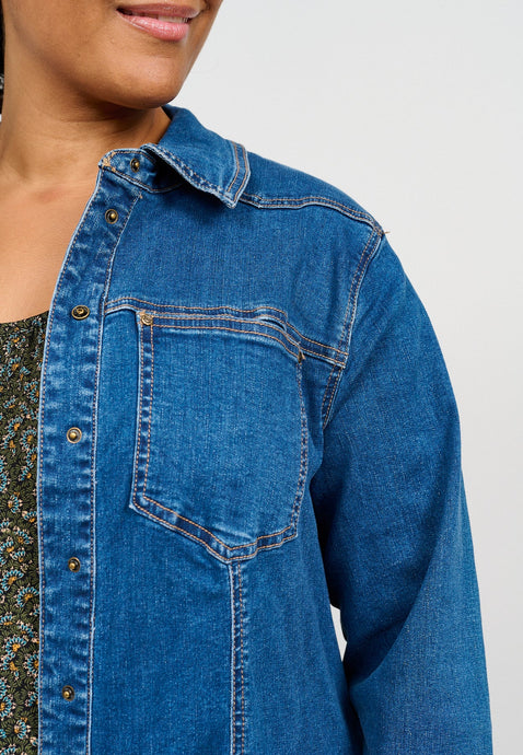 l'andina boutique jacket chemise jean coton grande taille