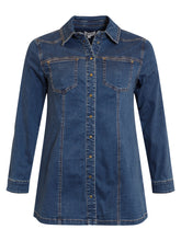 Load image into Gallery viewer, l&#39;andina boutique jacket chemise jean coton grande taille
